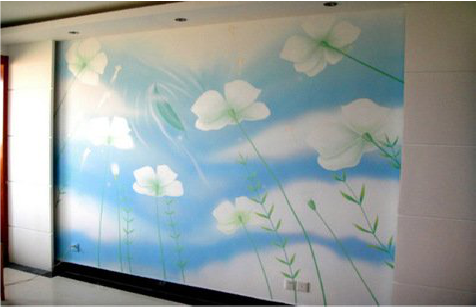  潜山画墙绘怎么画好白云的蓬松感？