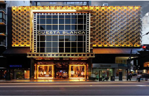  潜山门头设计与商业空间的纽带。