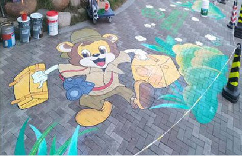  潜山夏季画地面彩绘会遇到的问题