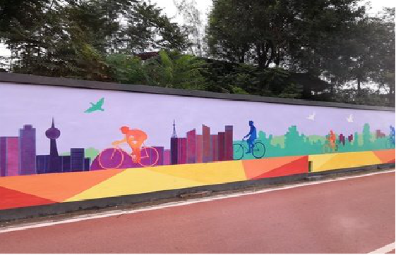  潜山墙体彩绘-围墙