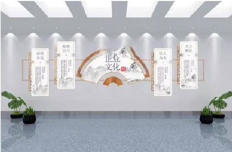  潜山企业文化墙设计的核心要素。