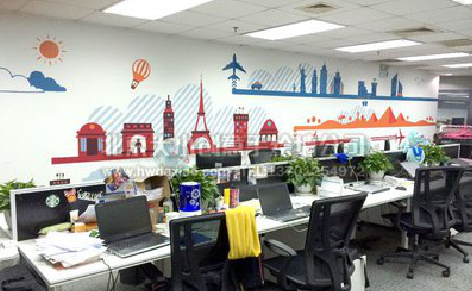  潜山教你设计办公室墙绘的方法。