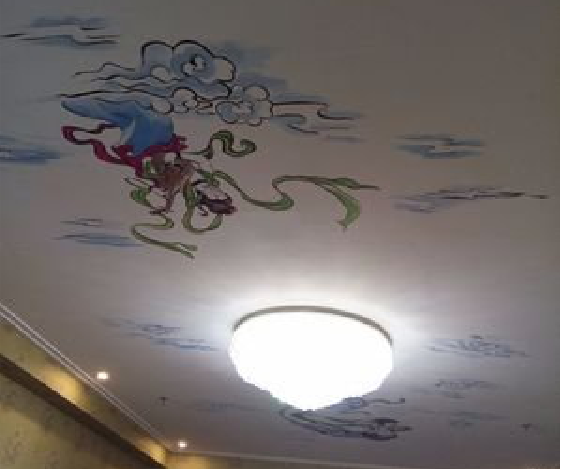  潜山如何快速绘制天花板上的手绘墙？