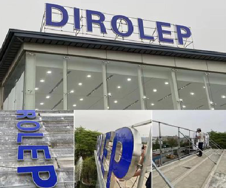  潜山楼顶发光字安装的注意事项。